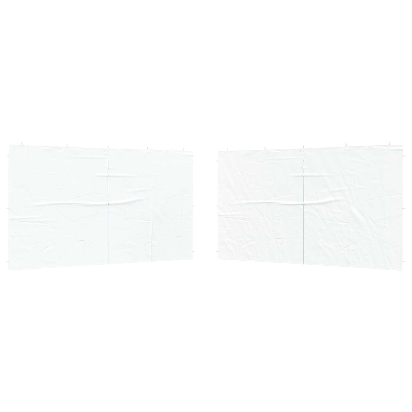 Festasidevæg 2 stk. 400 x 195 cm Hvid PE og stål