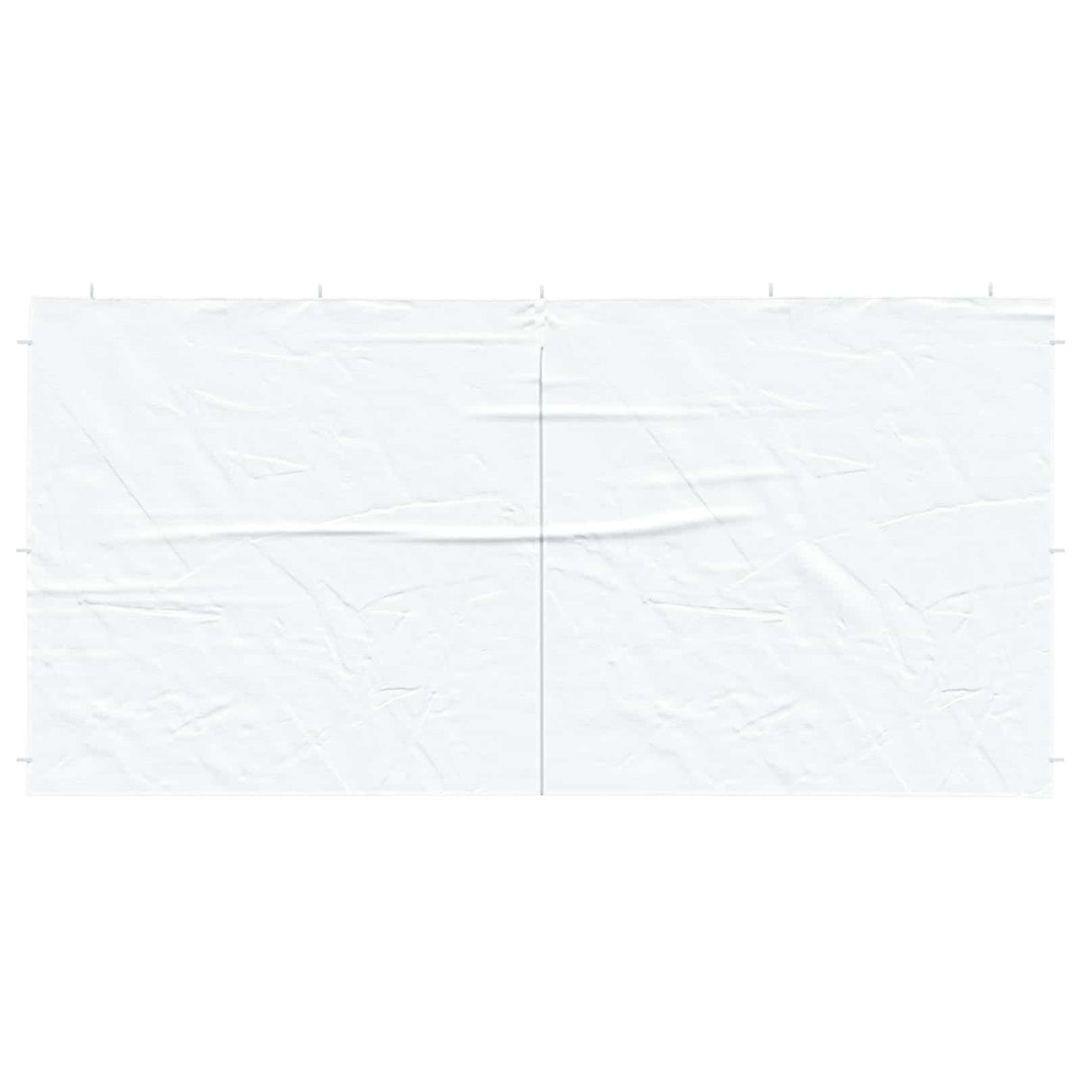 Festasidevæg 2 stk. 400 x 195 cm Hvid PE og stål