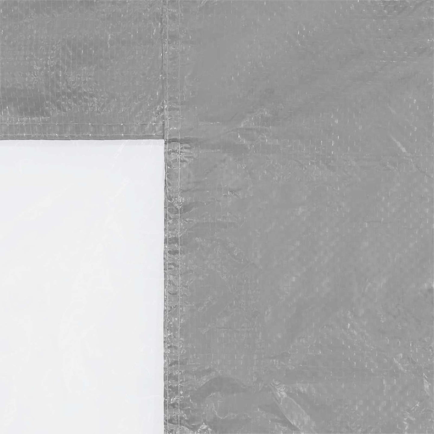 Festasidevæg 2 stk. 400 x 195 cm Lysegrå PE og stål