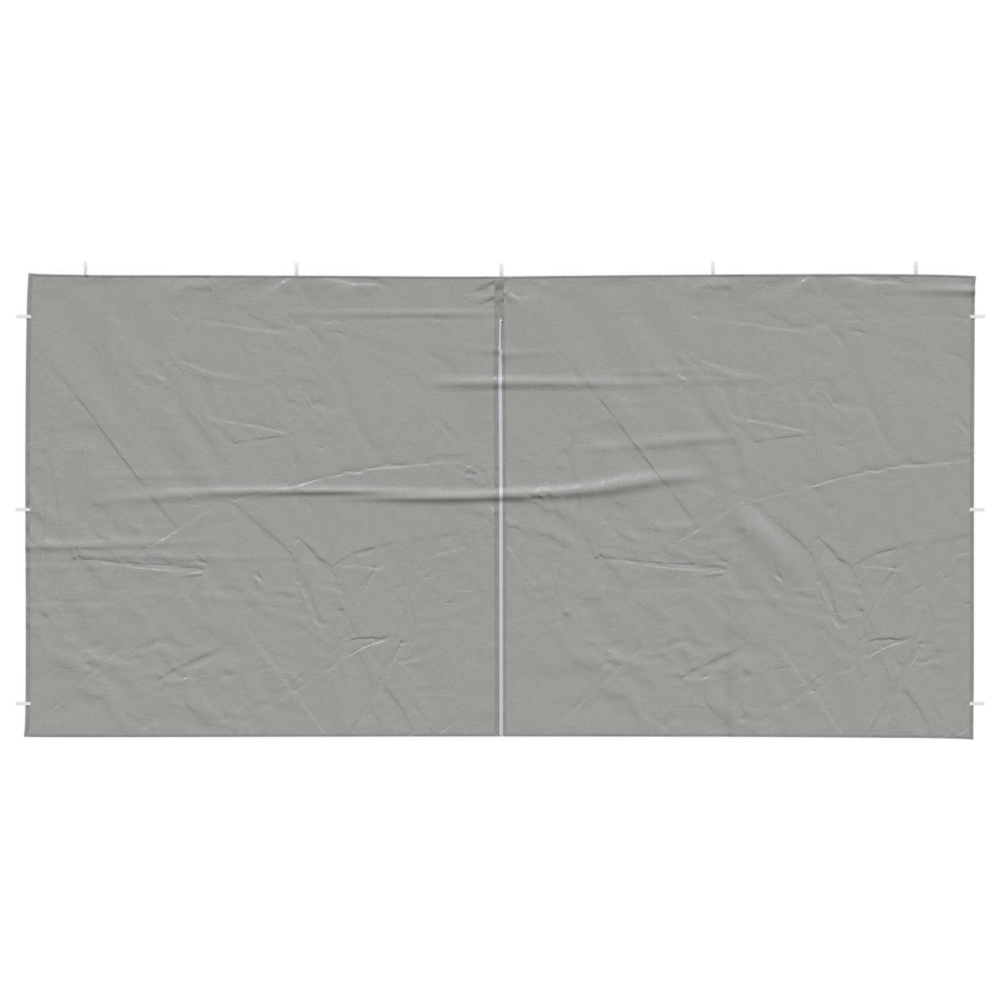 Festasidevæg 2 stk. 400 x 195 cm Lysegrå PE og stål