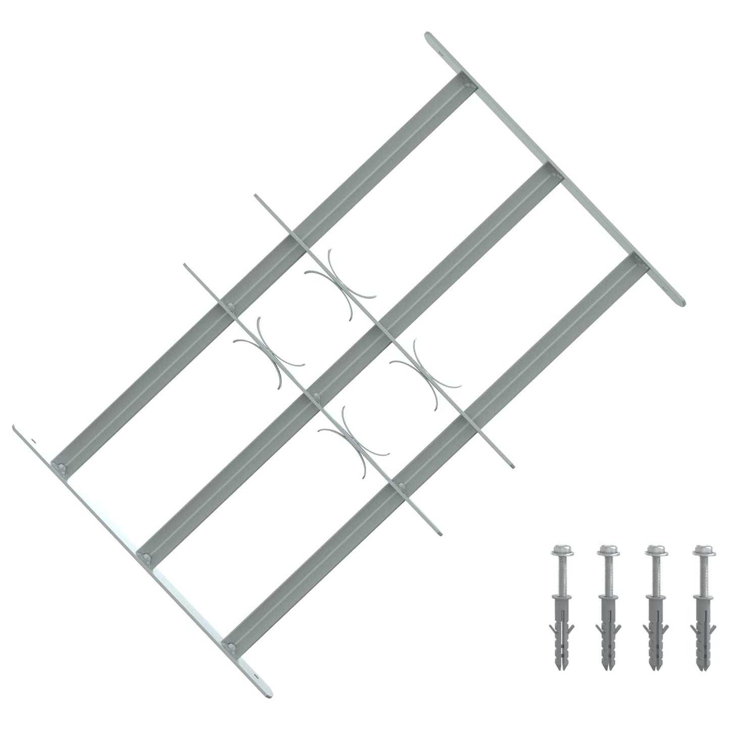 Sikkerhedsrist til vinduer med 3 tværstænger 3 stk. 430-740 mm