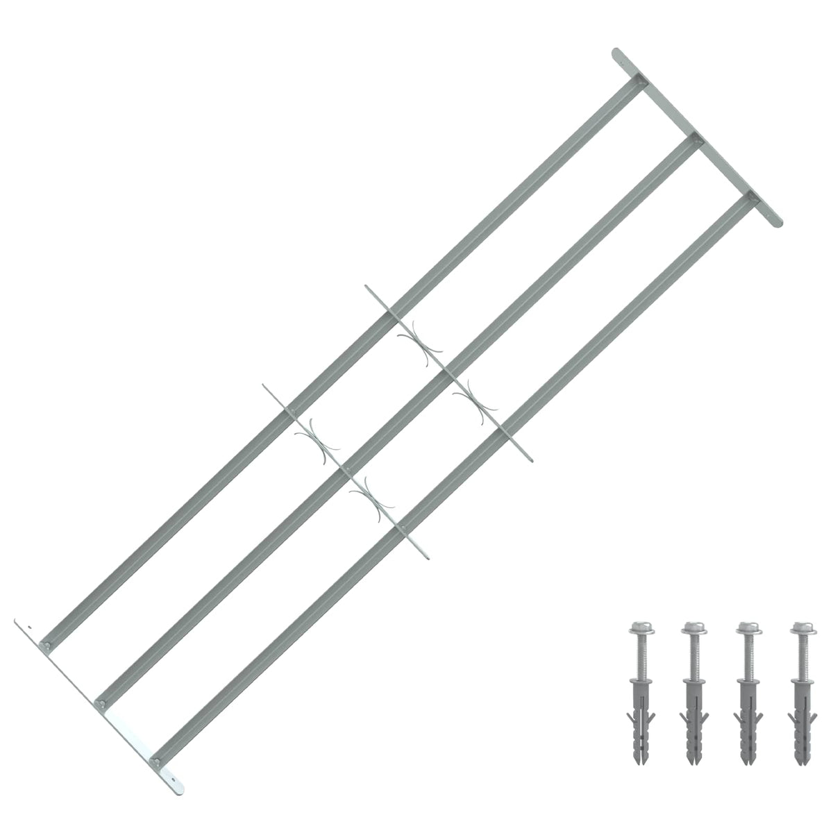 Sikkerhedsrist til vinduer med 3 tværstænger 3 stk. 930-1740 mm