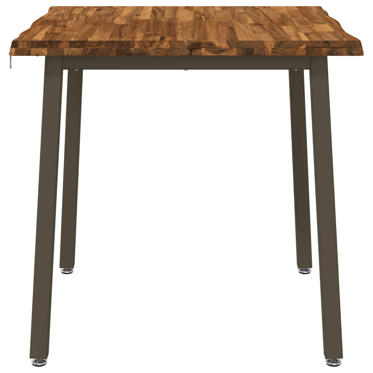80 x 80 x 75 cm Massivt Akacietræ Naturlig og Kaffe Firkantet