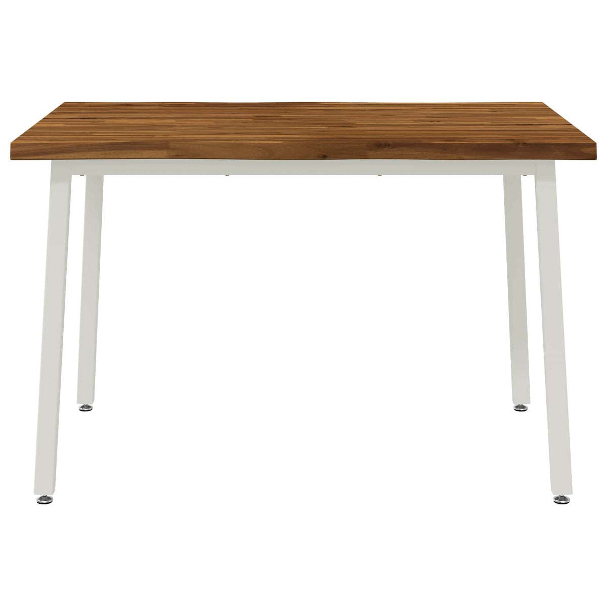120 x 80 x 75 cm Massivt Akacietræ Natur og hvid Rektangulær