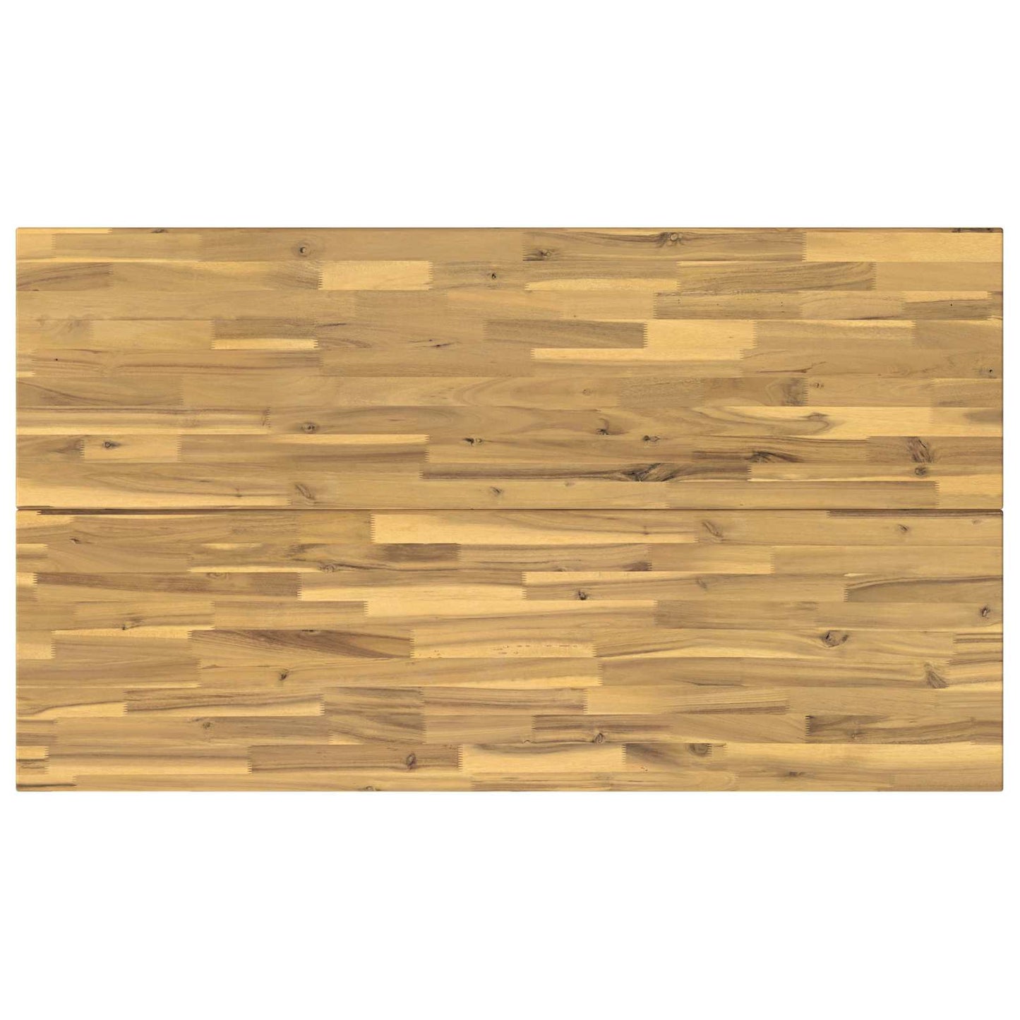 140 x 70 x 75 cm Massivt Akacietræ Hvid Rektangulær
