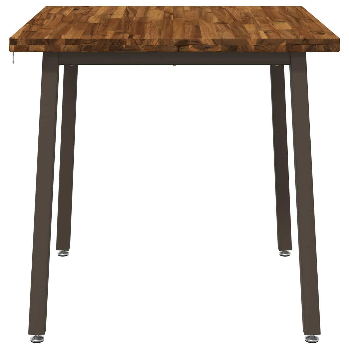 80 x 80 x 75 cm Massivt Akacietræ Naturlig og Kaffe Firkantet