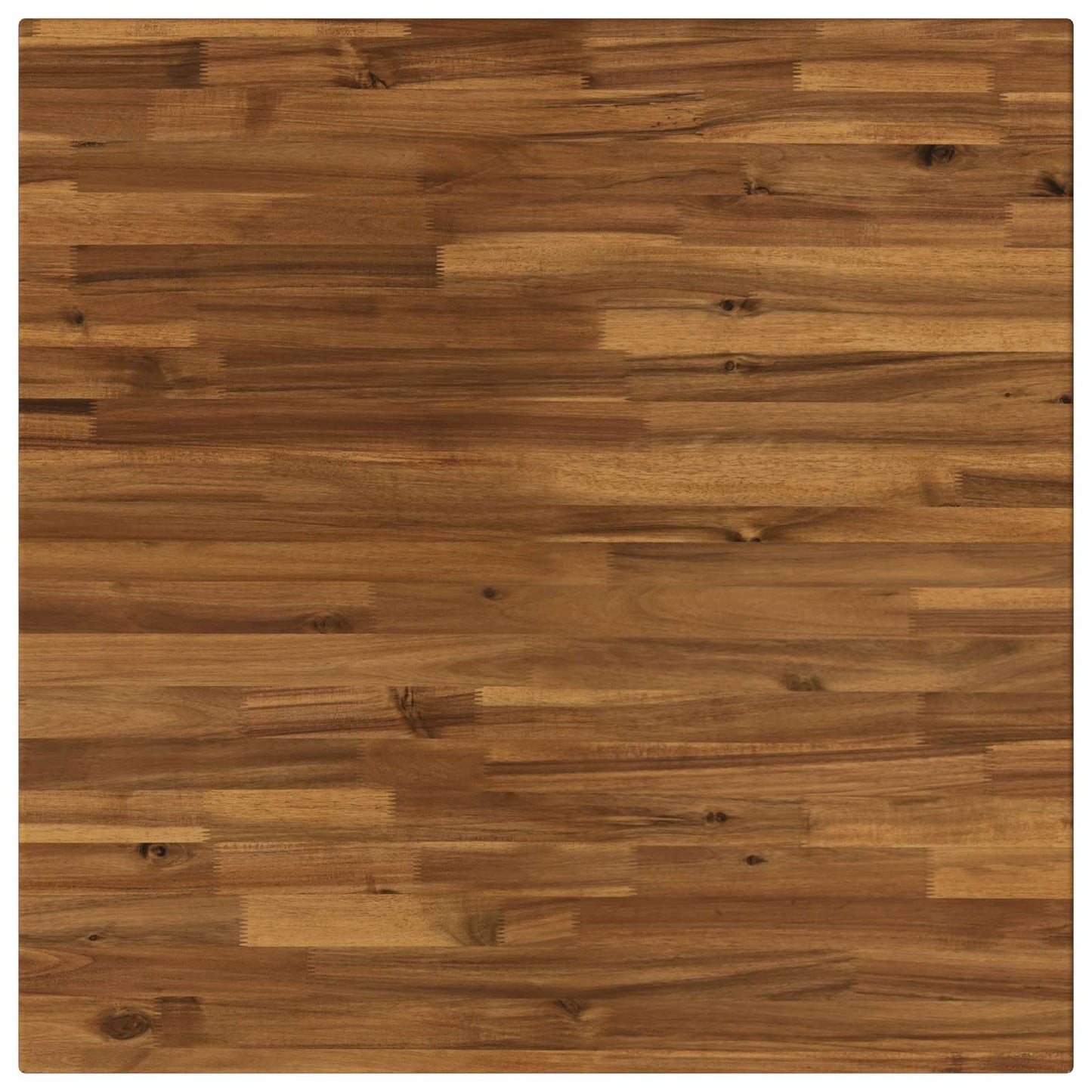 80 x 80 x 75 cm Massivt Akacietræ Naturlig og Kaffe Firkantet