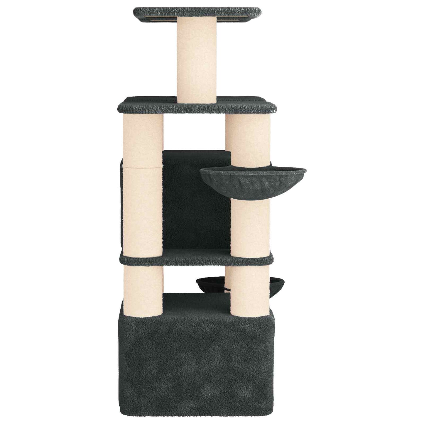 Kattetræ med sisal klatreposter Mørkegrå 147 cm 2 stk.