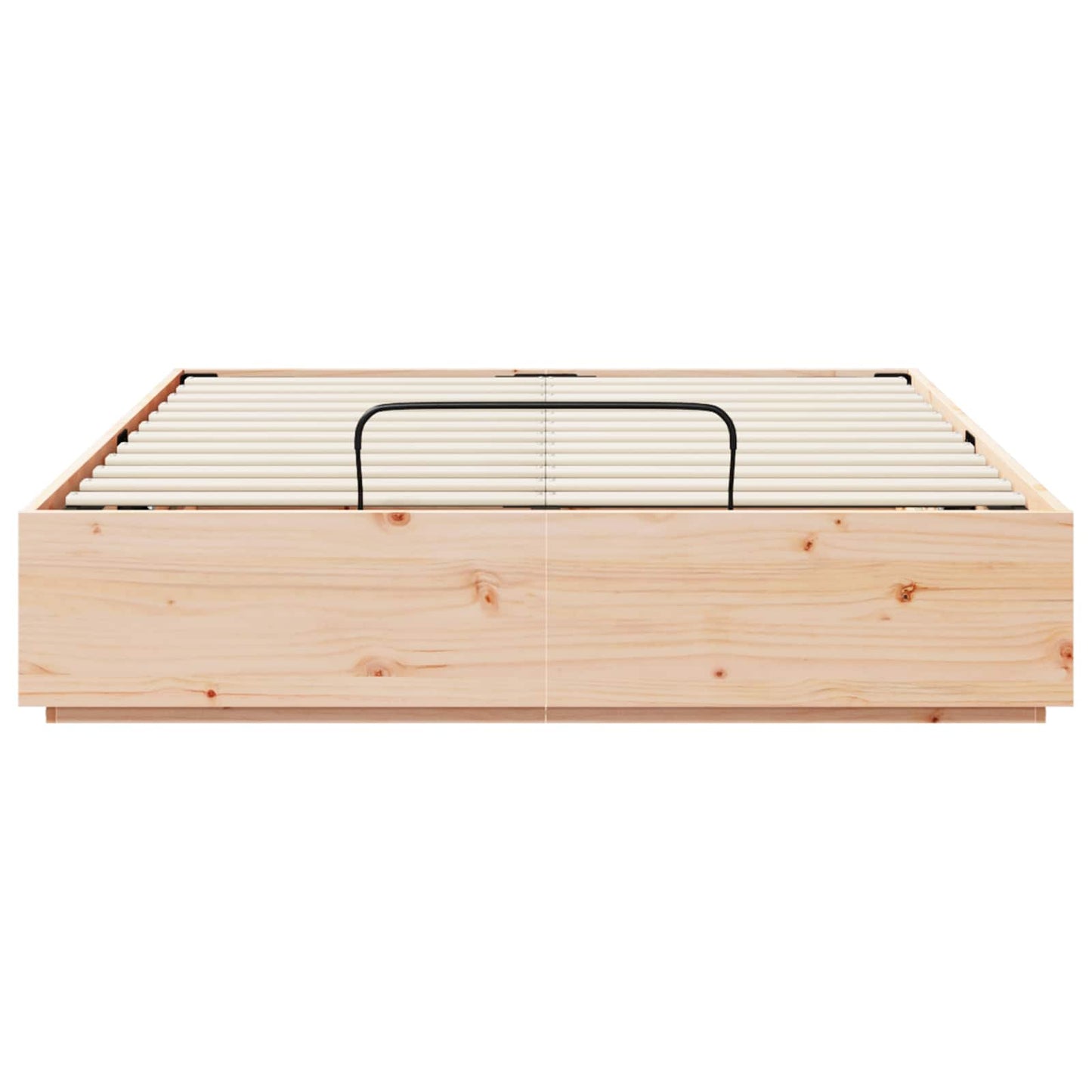 Otmansengestel med opbevaring Naturfarvet 140 x 200 cm