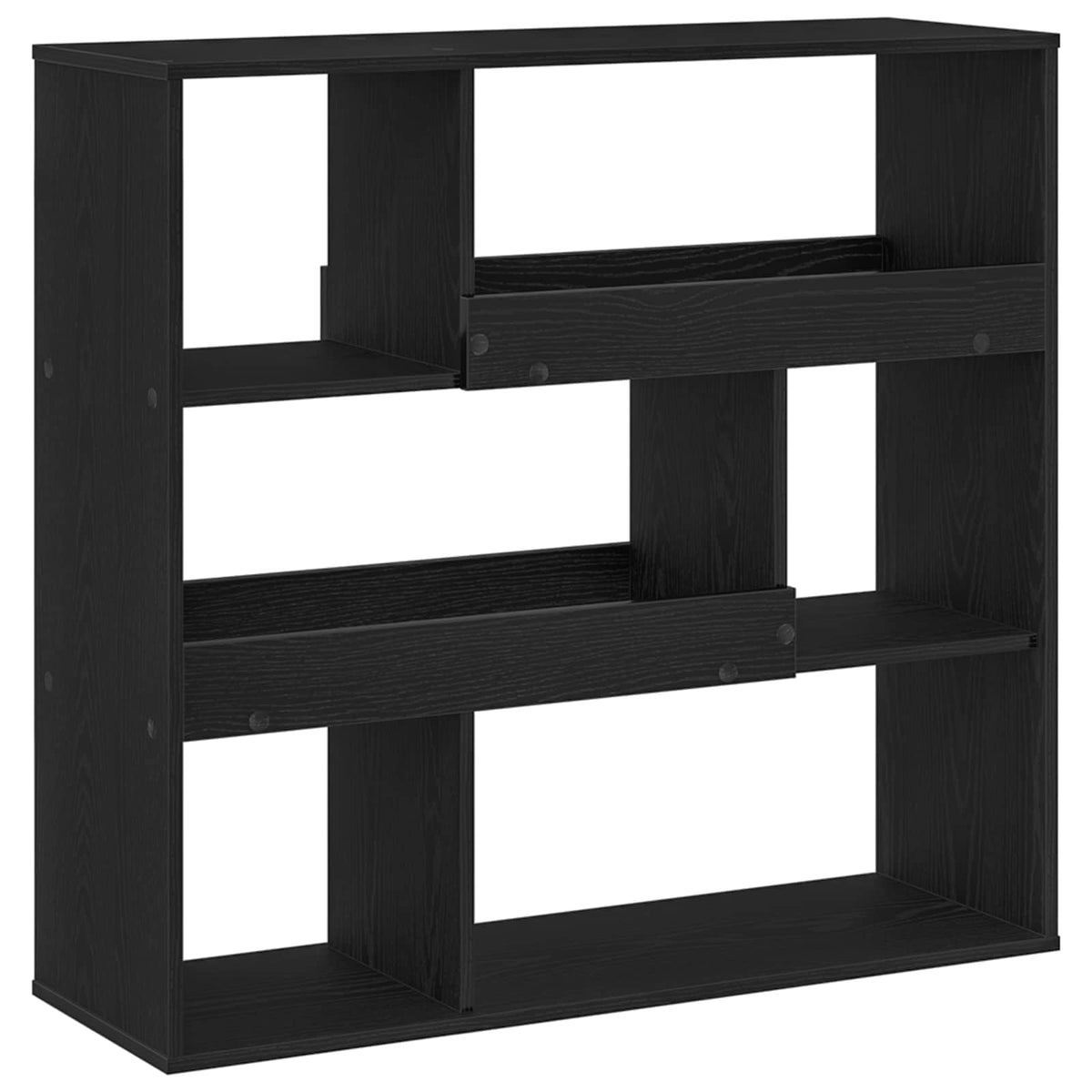 Boghylde 4 niveauer 100 x 33 x 94,5 cm Konstrueret træ Sort eg