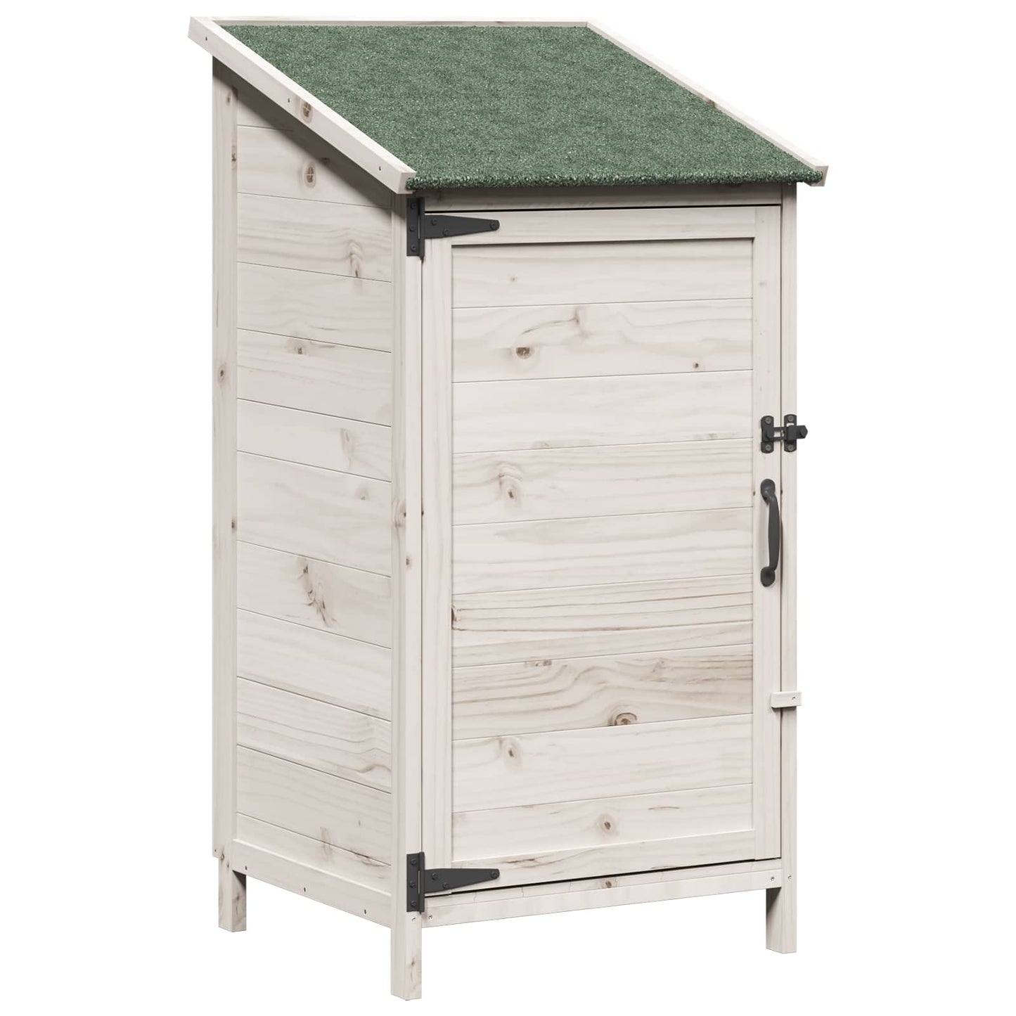Have Skur med tag Hvid 59 x 56 x 113,5 cm Massivt Fyrretræ