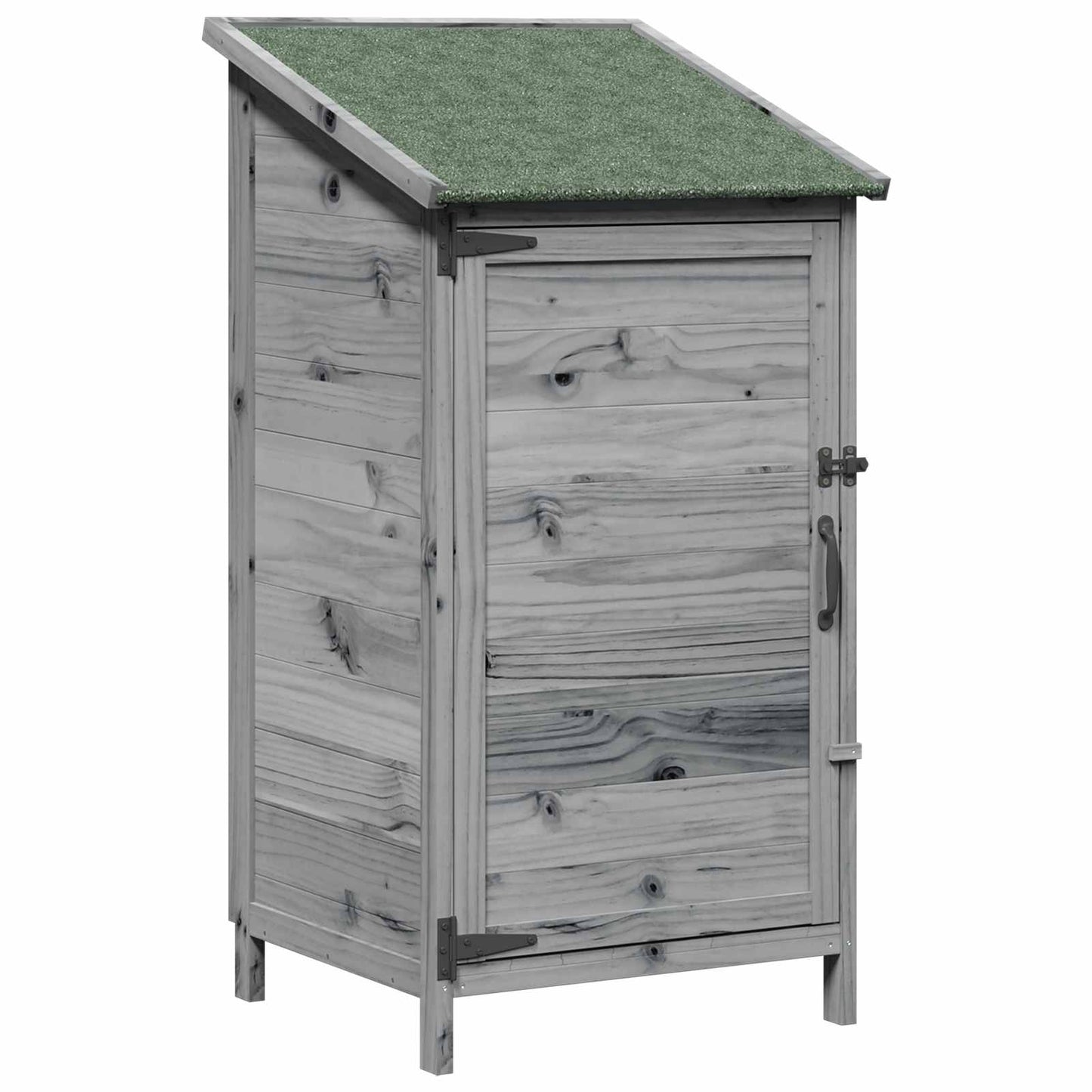 Have Skur med tag Grå 59 x 56 x 113,5 cm Massivt Fyrretræ