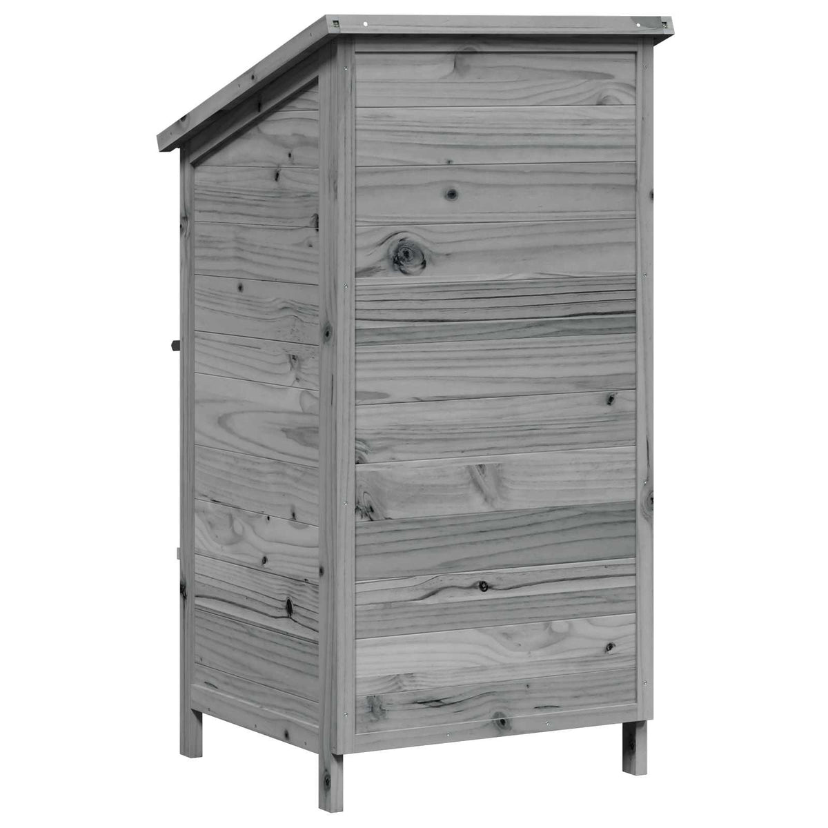 Have Skur med tag Grå 59 x 56 x 113,5 cm Massivt Fyrretræ