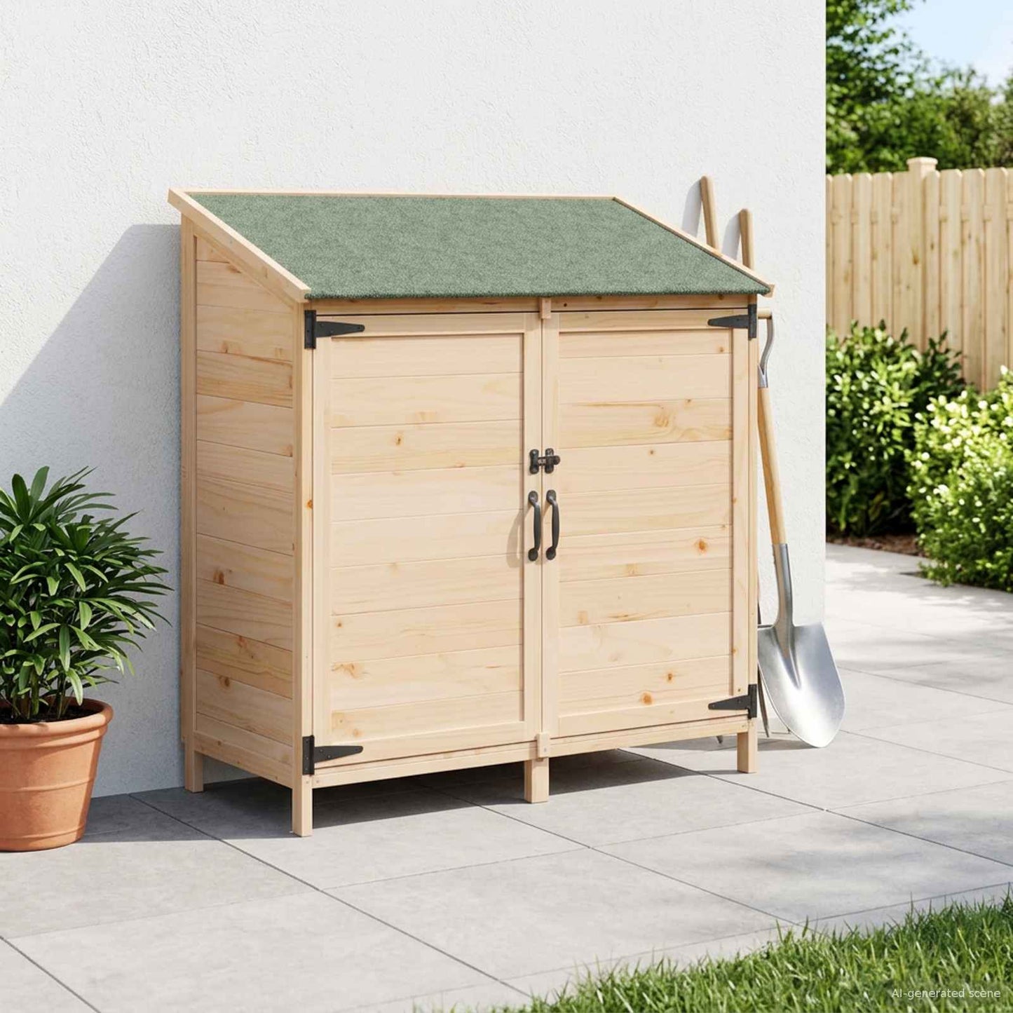 Have Skur Naturfarvet 106,5 x 56 x 113,5 cm Massivt Fyrretræ