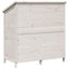 Have Skur med tag Hvid 106,5 x 56 x 113,5 cm Massivt Fyrretræ