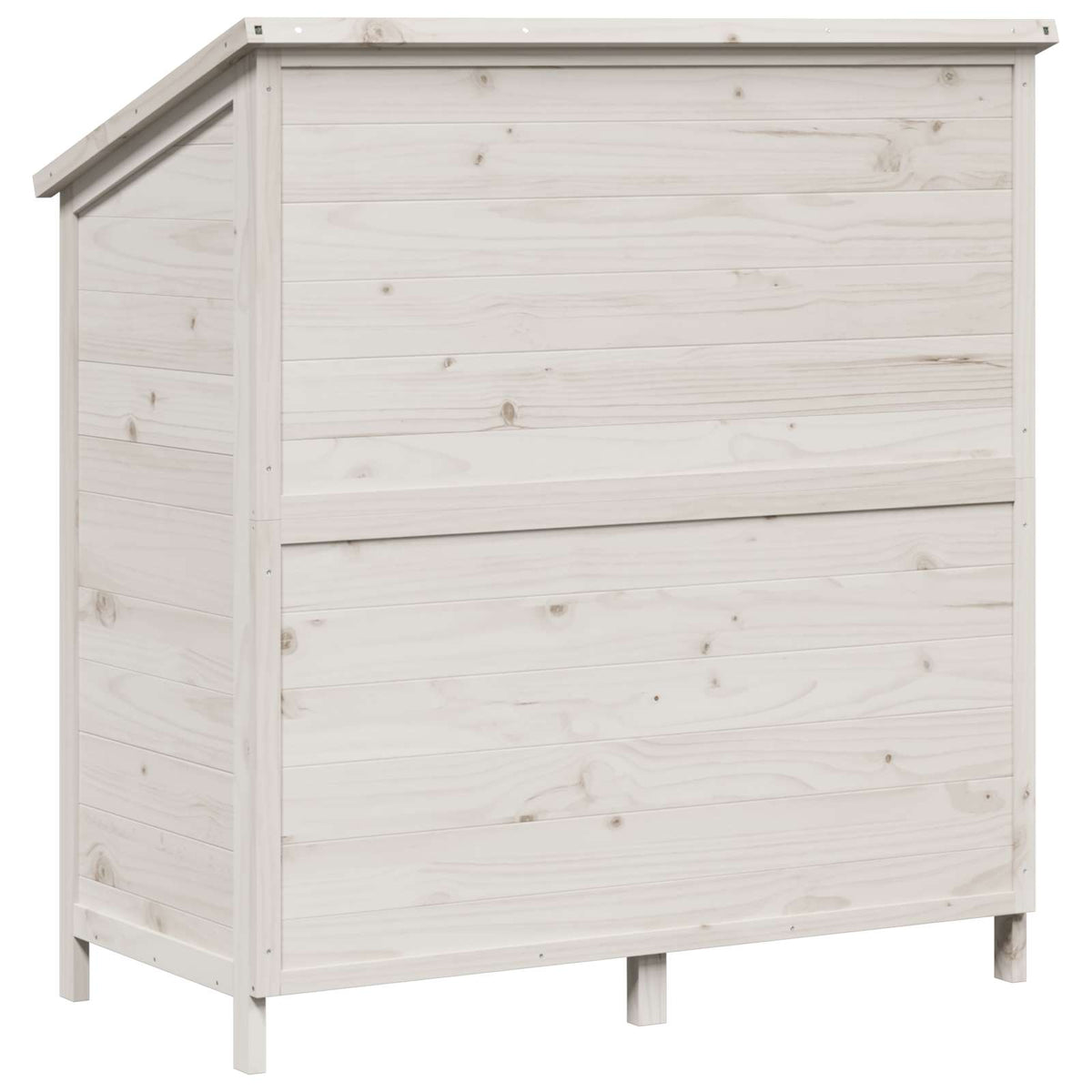 Have Skur med tag Hvid 106,5 x 56 x 113,5 cm Massivt Fyrretræ