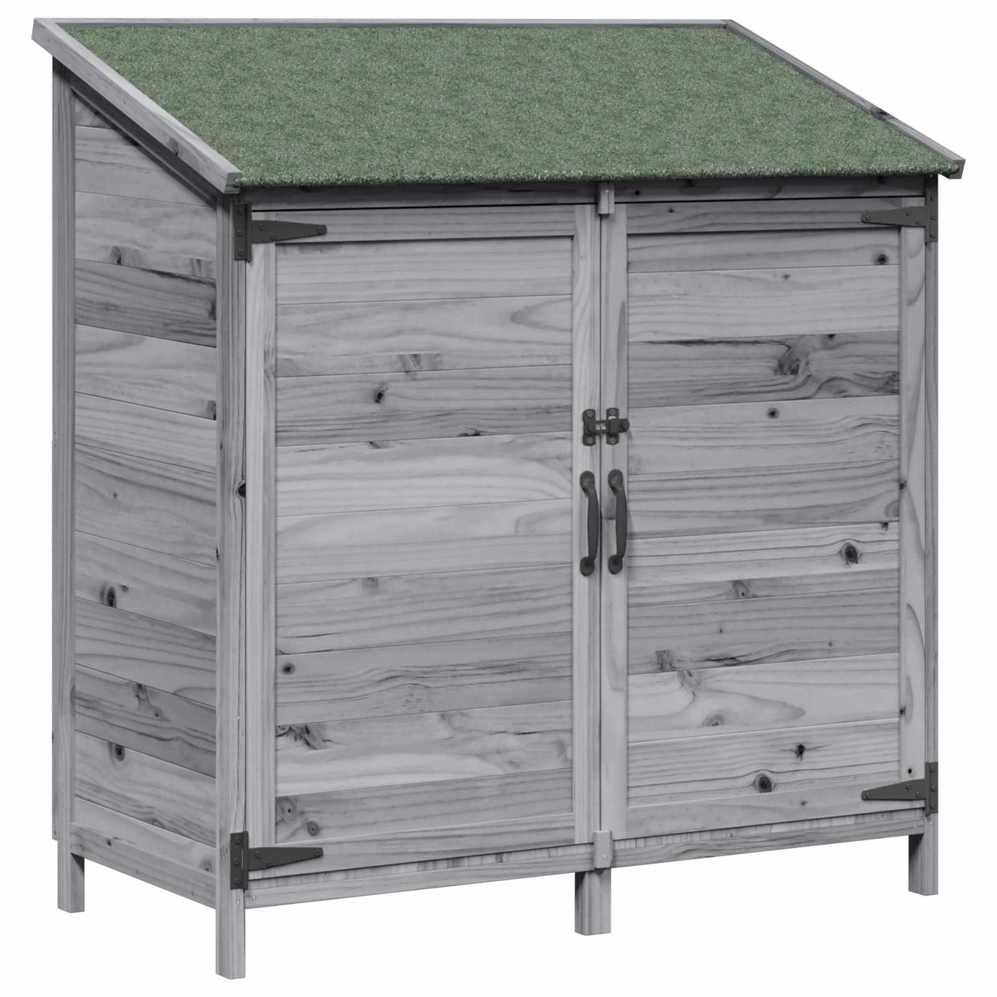 Have Skur med tag Grå 106,5 x 56 x 113,5 cm Massivt Fyrretræ