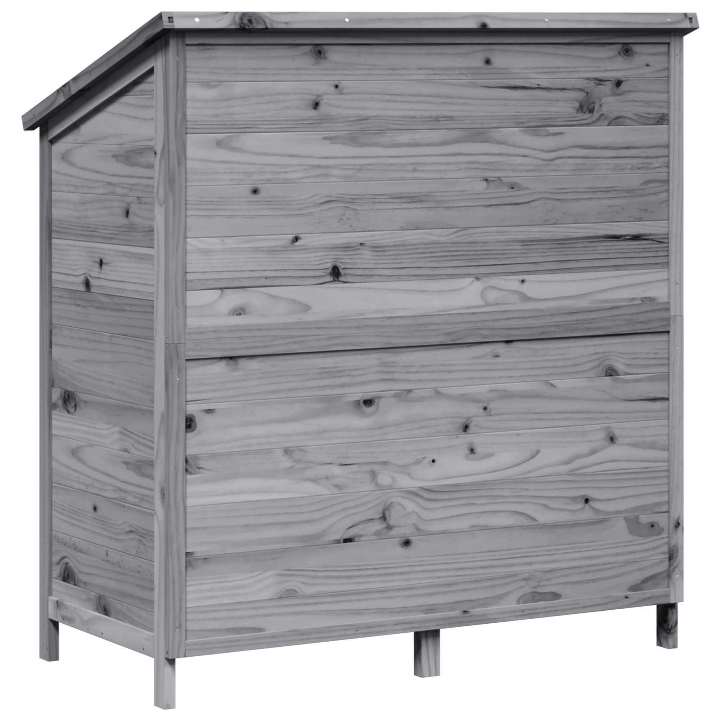 Have Skur med tag Grå 106,5 x 56 x 113,5 cm Massivt Fyrretræ