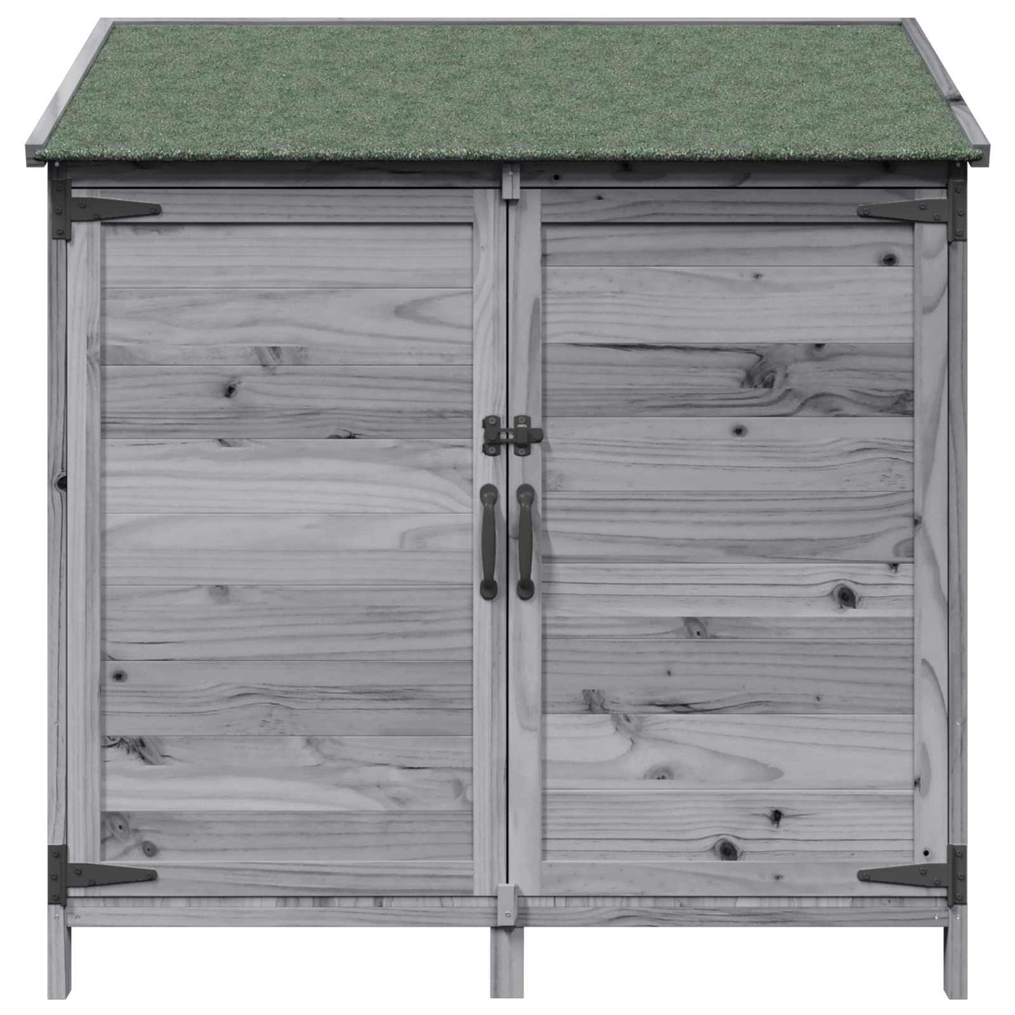 Have Skur med tag Grå 106,5 x 56 x 113,5 cm Massivt Fyrretræ