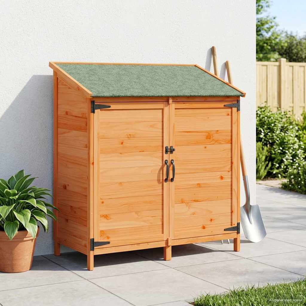 Have Skur med tag Brun 106,5 x 56 x 113,5 cm Massivt Fyrretræ