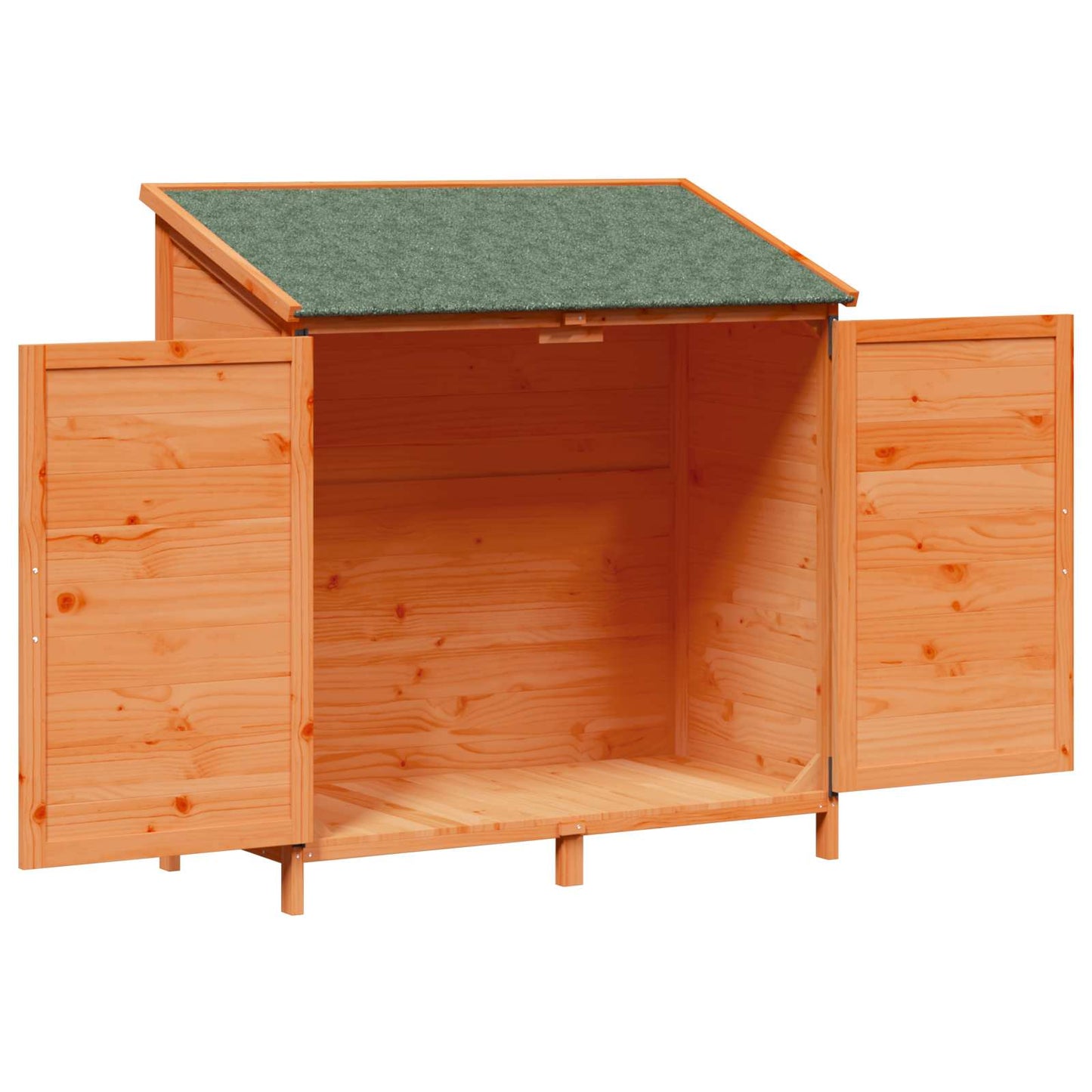 Have Skur med tag Brun 106,5 x 56 x 113,5 cm Massivt Fyrretræ