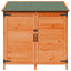 Have Skur med tag Brun 106,5 x 56 x 113,5 cm Massivt Fyrretræ
