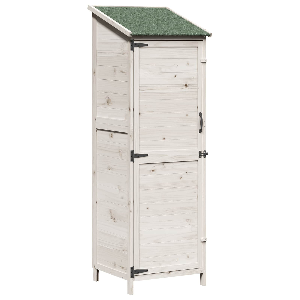 Have Skur med tag Hvid 59,5 x 56 x 176,5 cm Massivt Fyrretræ