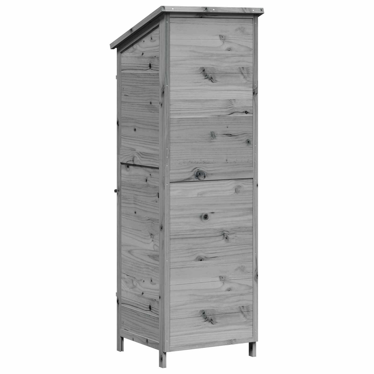 Have Skur med tag Grå 59,5 x 56 x 176,5 cm Massivt Fyrretræ