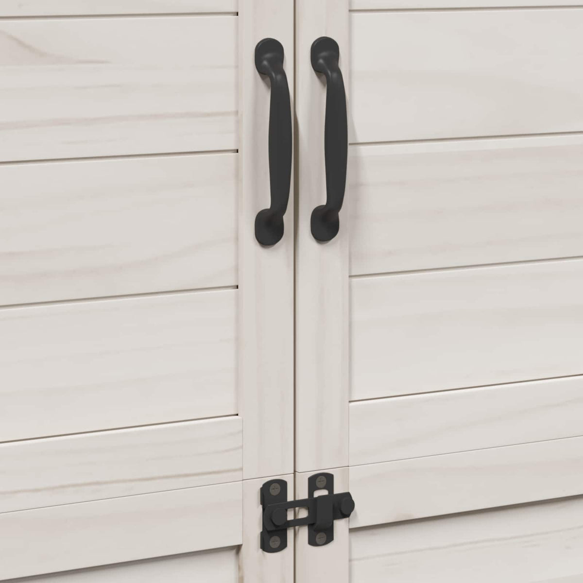 Have Skur med tag Hvid 106,5 x 56 x 176 cm Massivt Fyrretræ