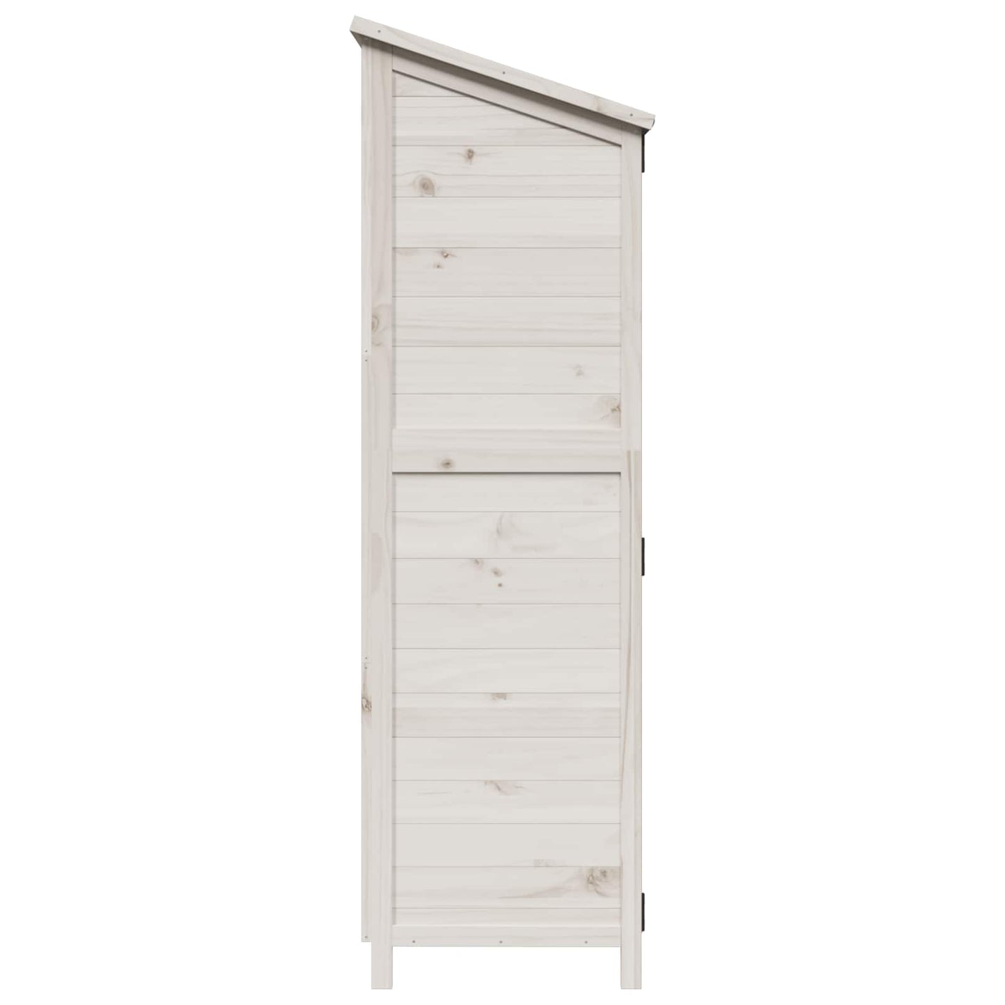 Have Skur med tag Hvid 106,5 x 56 x 176 cm Massivt Fyrretræ