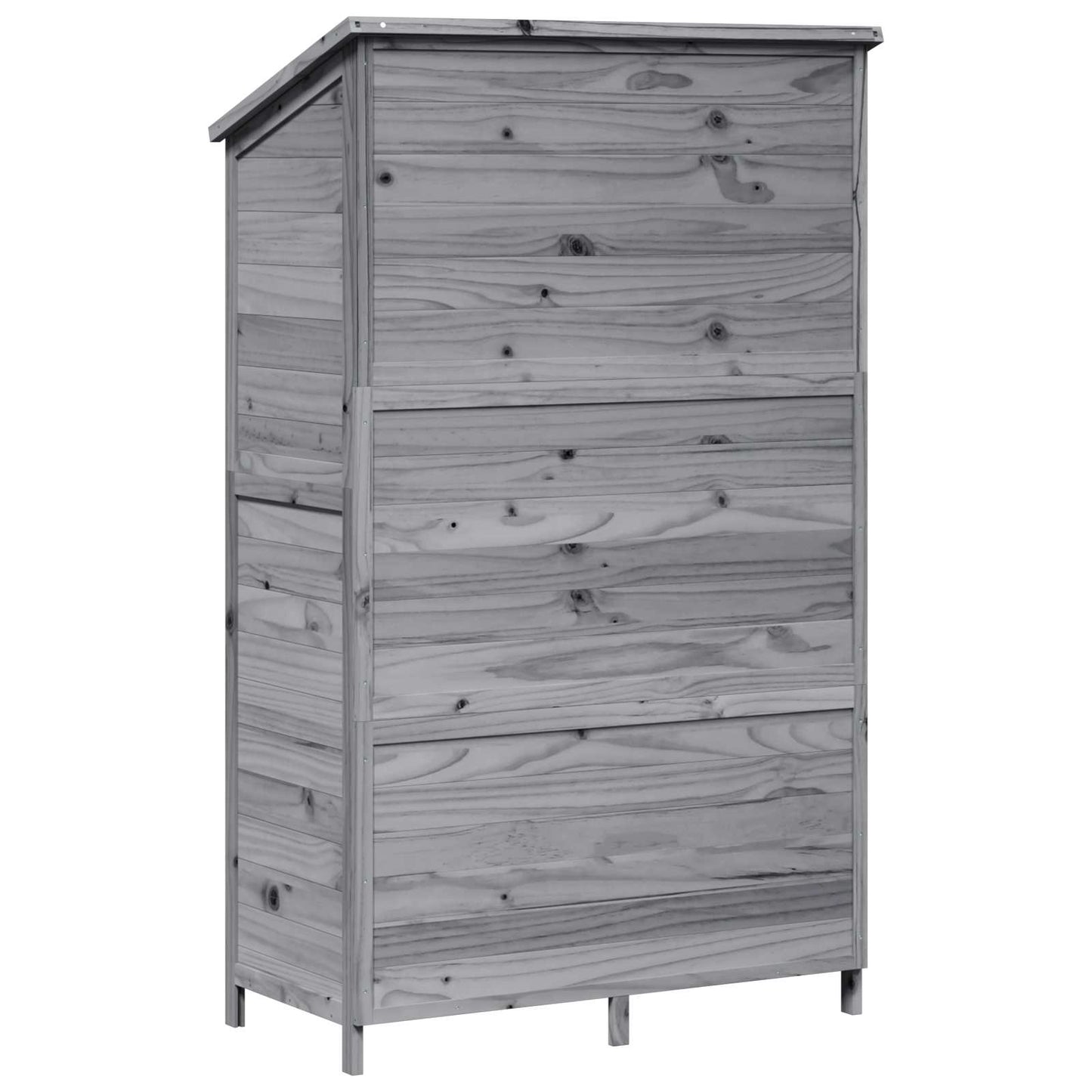 Have Skur med tag Grå 106,5 x 56 x 176 cm Massivt Fyrretræ