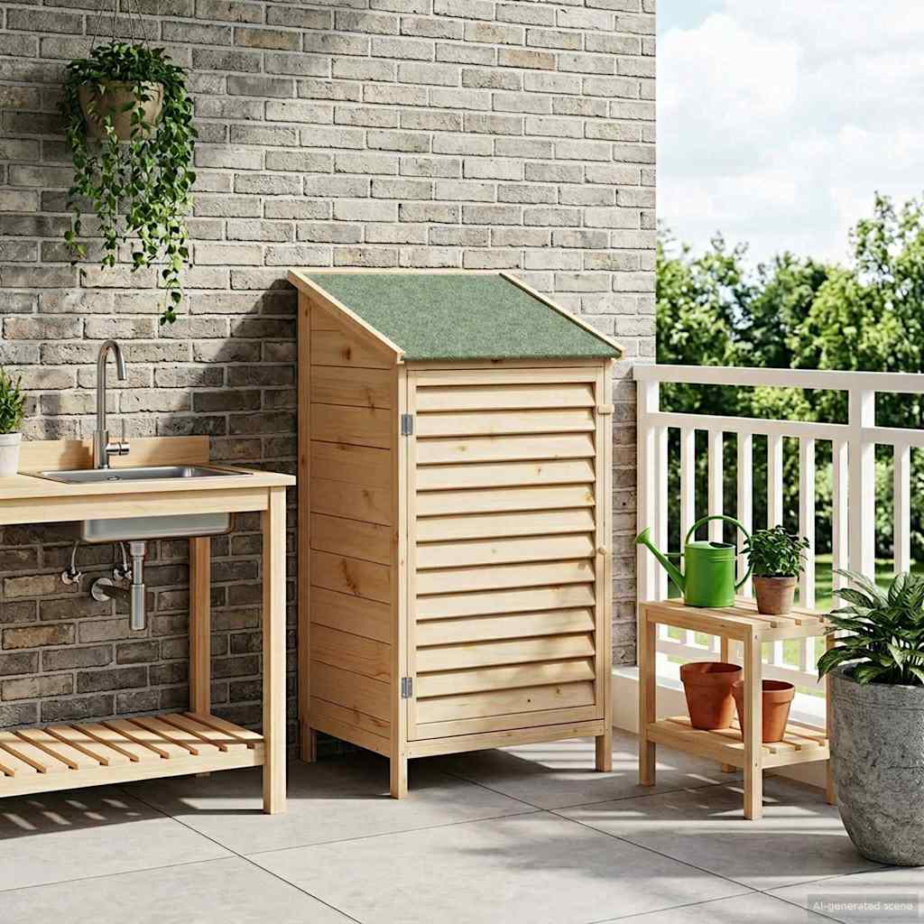 Have Skur Naturfarvet 59 x 56 x 113,5 cm Massivt Fyrretræ