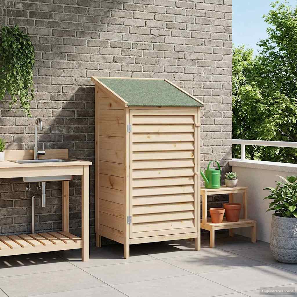 Have Skur Naturfarvet 59 x 56 x 113,5 cm Massivt Fyrretræ
