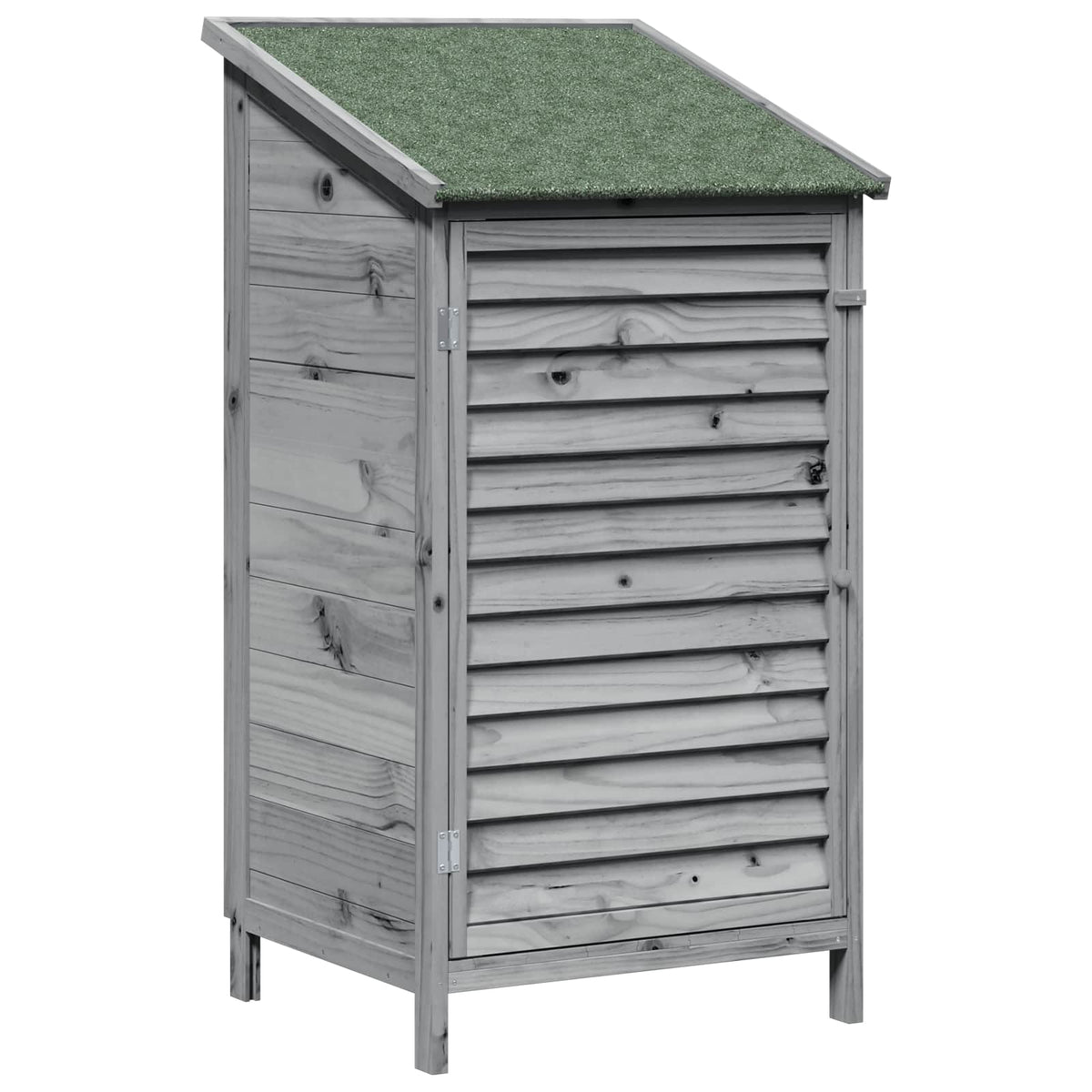 Have Skur med tag Grå 59 x 56 x 113,5 cm Massivt Fyrretræ