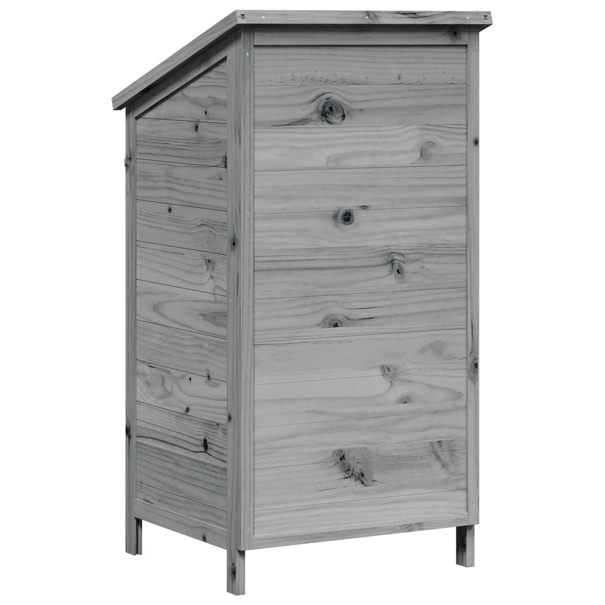 Have Skur med tag Grå 59 x 56 x 113,5 cm Massivt Fyrretræ