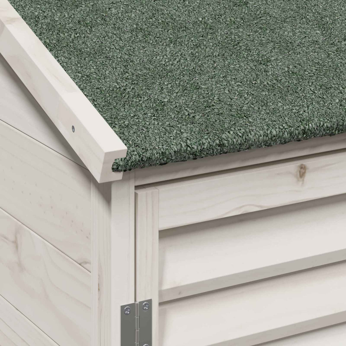 Have Skur med tag Hvid 106 x 56 x 113,5 cm Massivt Fyrretræ