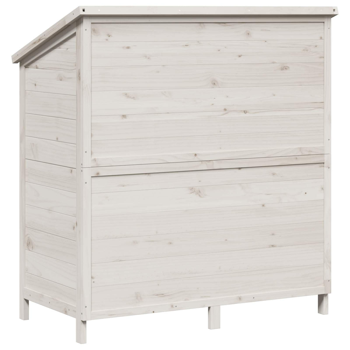 Have Skur med tag Hvid 106 x 56 x 113,5 cm Massivt Fyrretræ