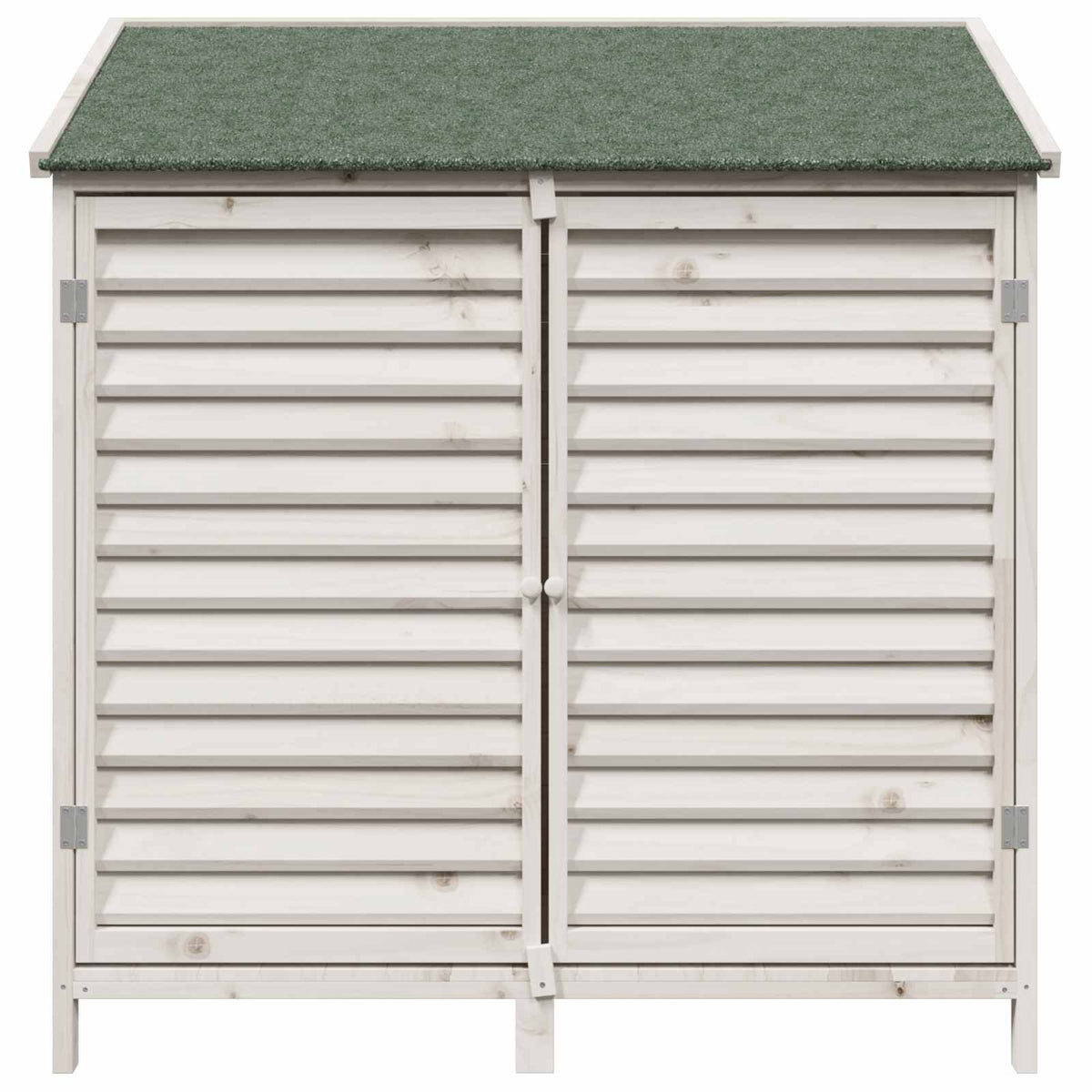 Have Skur med tag Hvid 106 x 56 x 113,5 cm Massivt Fyrretræ