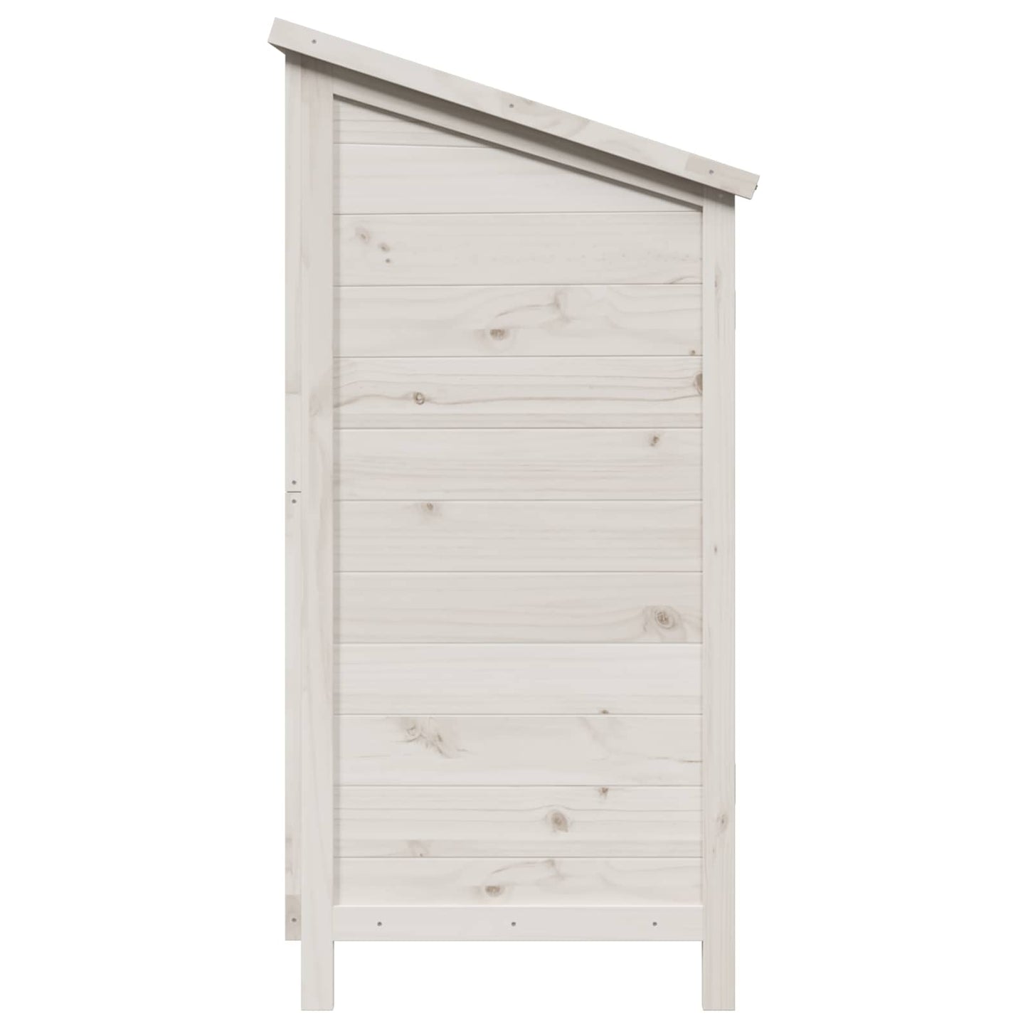 Have Skur med tag Hvid 106 x 56 x 113,5 cm Massivt Fyrretræ