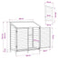 Have Skur med tag Hvid 106 x 56 x 113,5 cm Massivt Fyrretræ