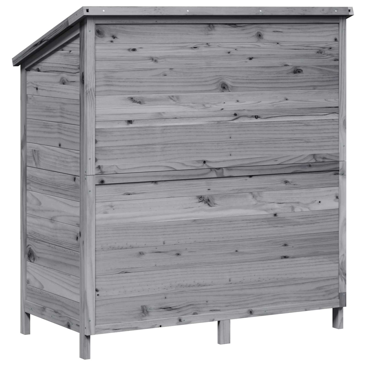 Have Skur med tag Grå 106 x 56 x 113,5 cm Massivt Fyrretræ