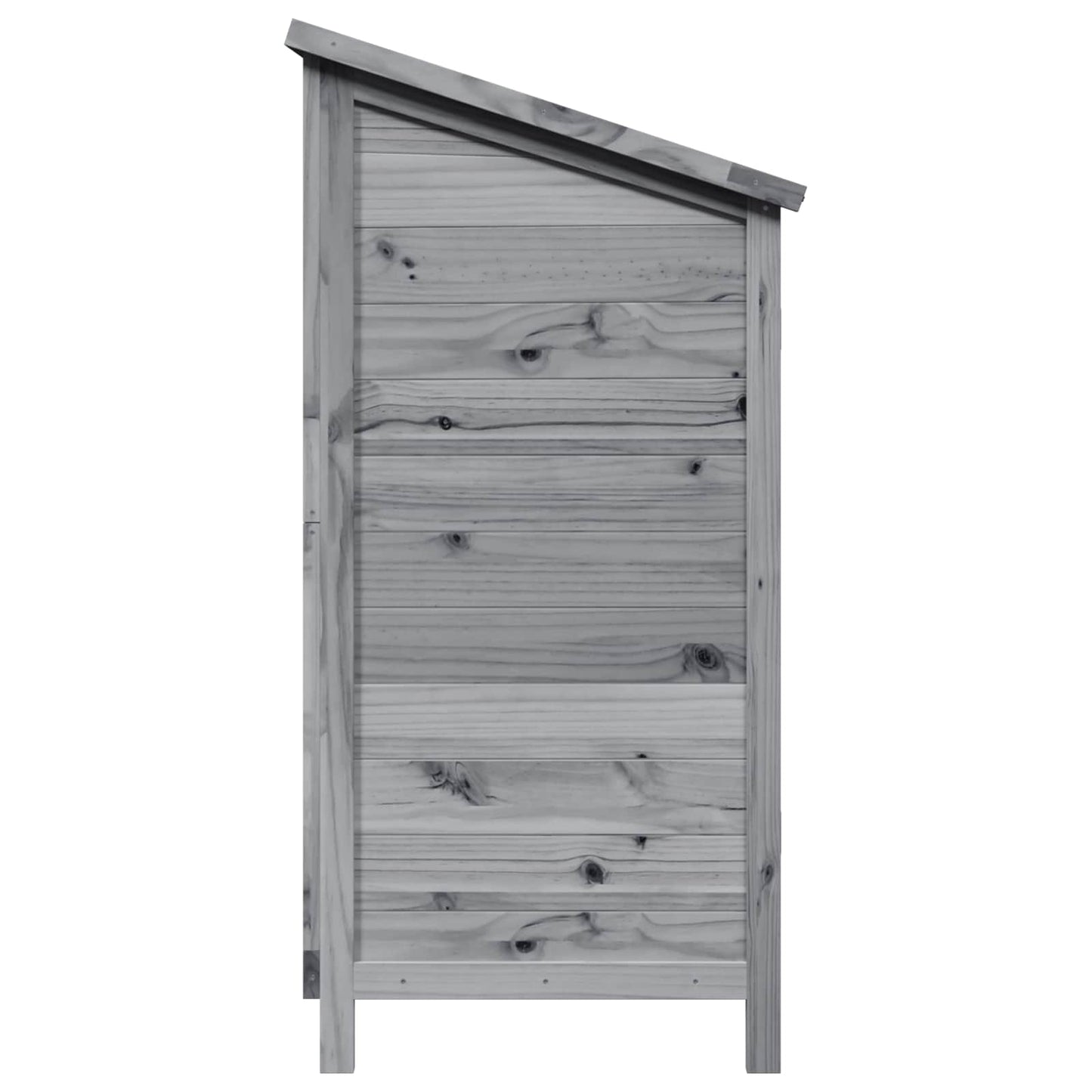 Have Skur med tag Grå 106 x 56 x 113,5 cm Massivt Fyrretræ