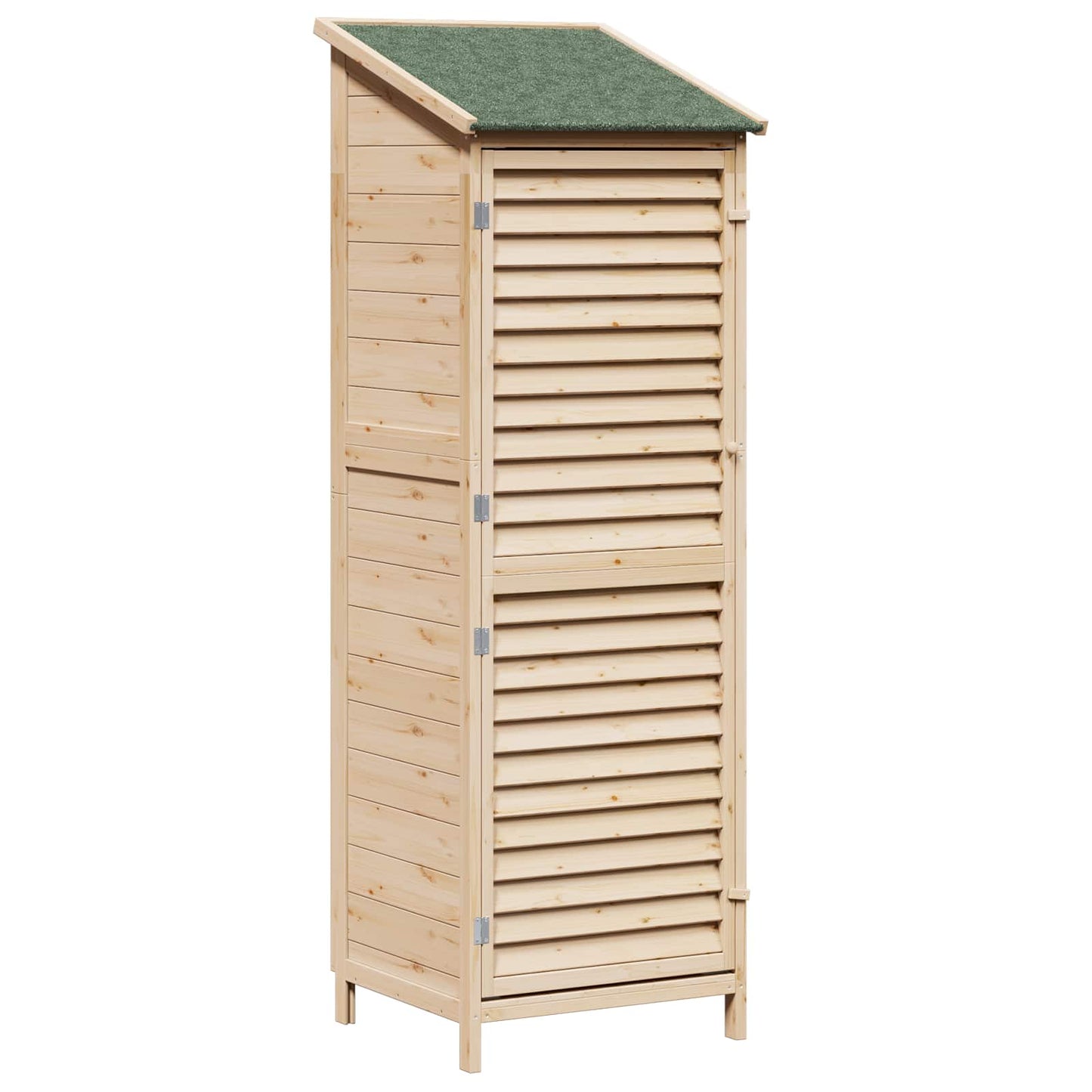Have Skur med tag Naturfarvet 59 x 56 x 176 cm Massivt Fyrretræ