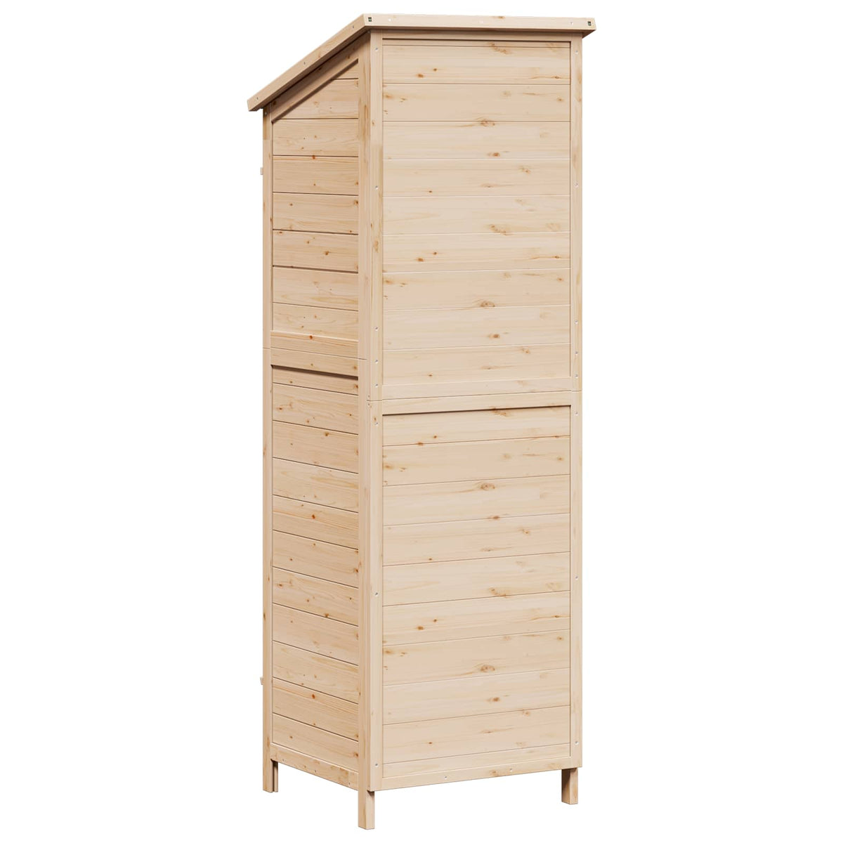 Have Skur med tag Naturfarvet 59 x 56 x 176 cm Massivt Fyrretræ