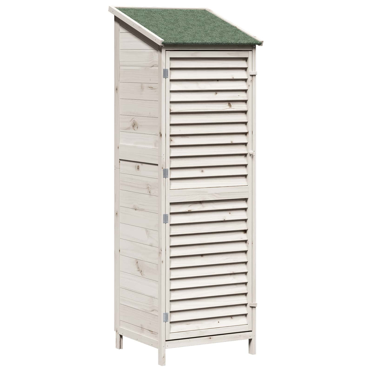 Have Skur med tag Hvid 59 x 56 x 176 cm Massivt Fyrretræ
