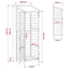 Have Skur med tag Hvid 59 x 56 x 176 cm Massivt Fyrretræ