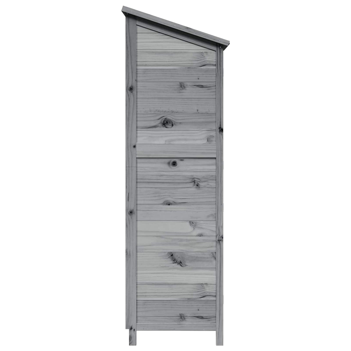 Have Skur med tag Grå 59 x 56 x 176 cm Massivt Fyrretræ