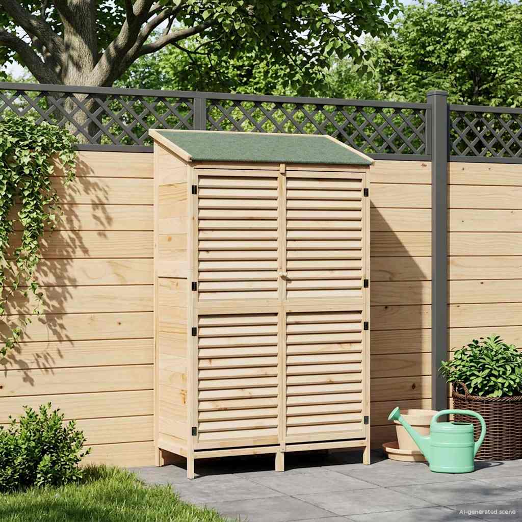 Have Skur Naturfarvet 106 x 56 x 176,5 cm Massivt Fyrretræ