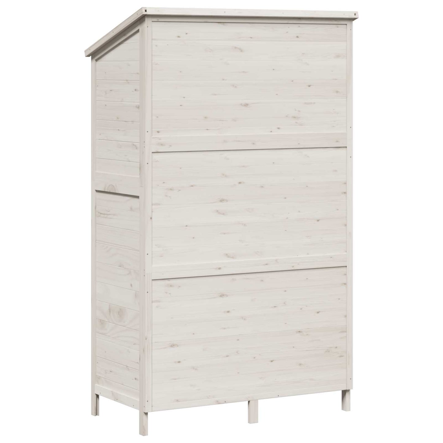 Have Skur med tag Hvid 106 x 56 x 176,5 cm Massivt Fyrretræ