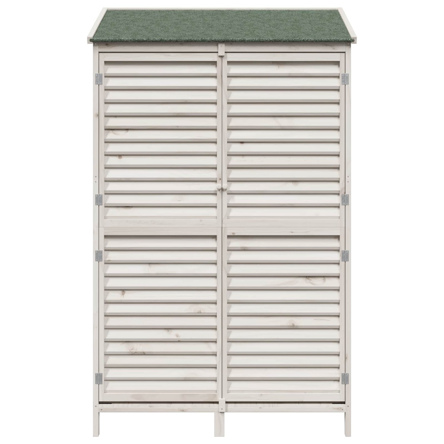 Have Skur med tag Hvid 106 x 56 x 176,5 cm Massivt Fyrretræ
